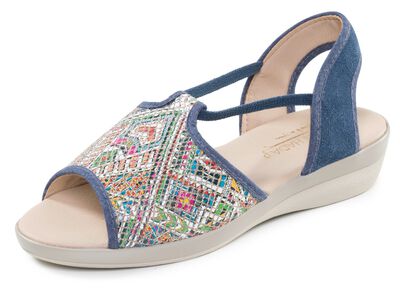 Sommerliche Damen-Sandalen, Weite G, mit Elastikb&auml;ndchen 