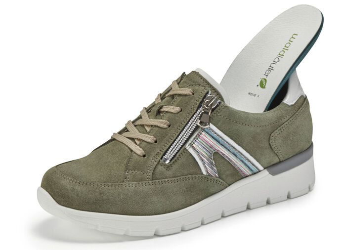 Waldl&auml;ufer Schn&uuml;rschuh aus interessantem Materialmix 