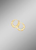 Creolen mit Weissgoldbl&uuml;ten 