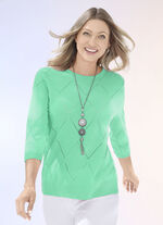 Pullover mit feinem Mustermix MINT