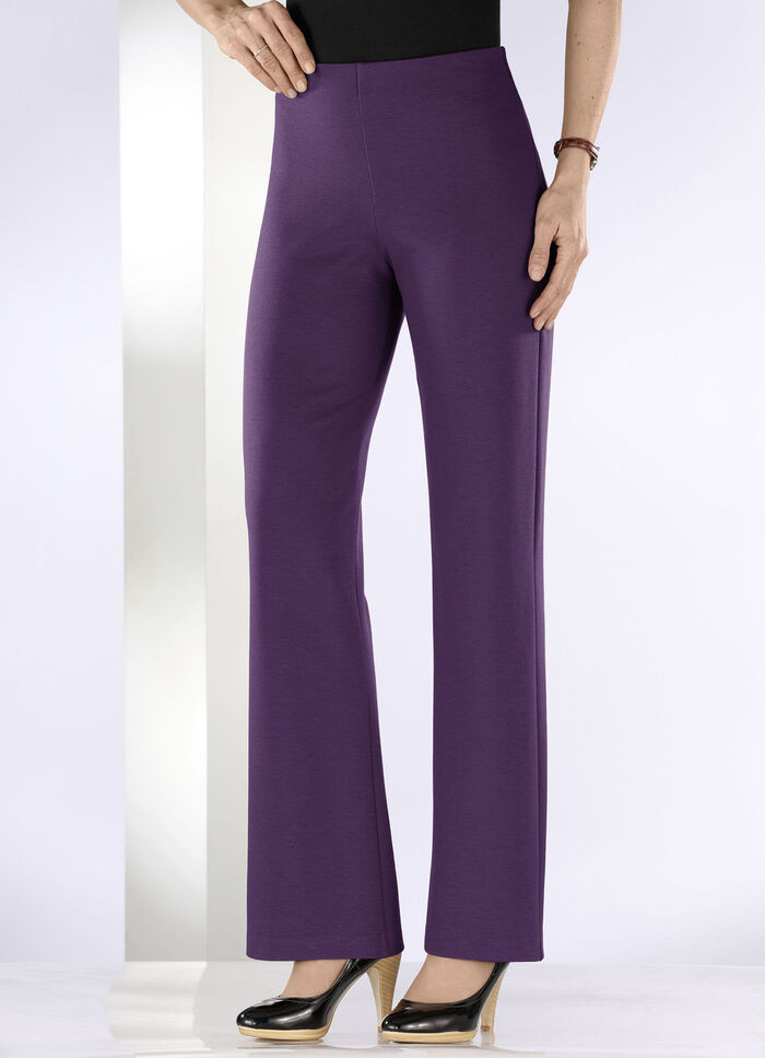 Jerseyhose mit ausgestellter Fußweite BROMBEER