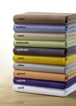 Spannbettt&uuml;cher mit Sanfor-Ausr&uuml;stung HELLBLAU