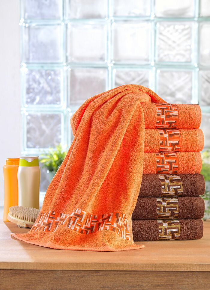 Frottier-Serie mit Jacquard-Bord&uuml;re 