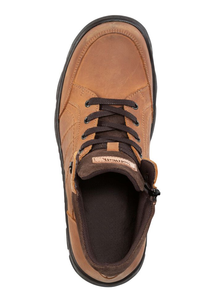 Schn&uuml;r-Boot aus Nubuk- und Veloursleder 