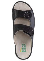 ELENA EDEN, bequeme Damen-Pantoletten, Weite H, mit herausnehmbarem Fussbett SCHWARZ