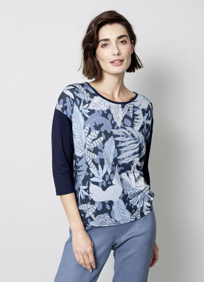 Shirt mit 3/4-langen Ärmeln 
