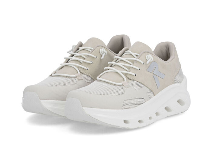 Rieker, sportive Damen-Sneaker, Weite G, mit herausnehmbarem Fussbett HELLBEIGE