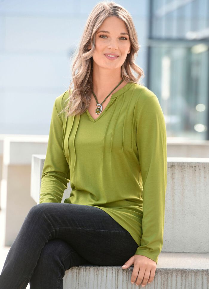 Shirt mit Biesen im Vorderteil 