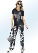 Shirt mit Strass-Motiv SCHWARZ