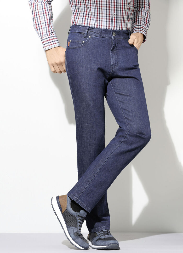 «Francesco Botti»-Jeans mit Komfortbund in 3 Farben DUNKELJEANS
