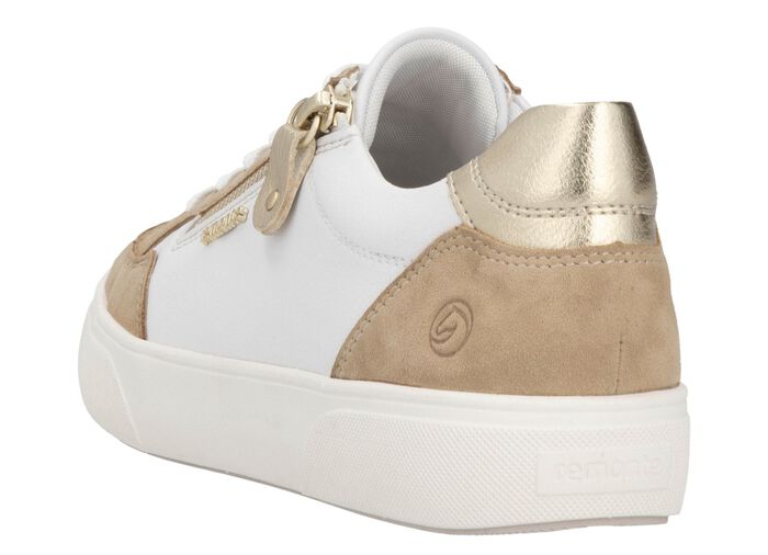 Remonte Sneaker aus Nappa- und Veloursleder mit Metallic-Besatz 