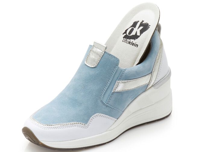 ELENA EDEN Slipper mit herausnehmbarem Fussbett HELLBLAU