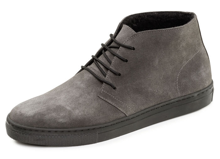 GINO GALANTE, gefütterte Herren-Boots, Winterschuhe, mit Wolle GRAU
