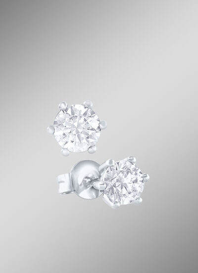 Ohrstecker in Weissgold 