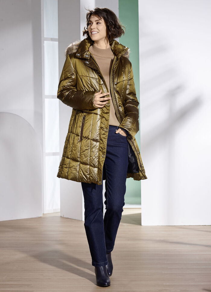 Kurzmantel mit elastischen Windfangärmeln 