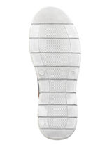 Gemini Schnür-Bootie aus weichem Rind-Nappaleder MARINE-COGNAC