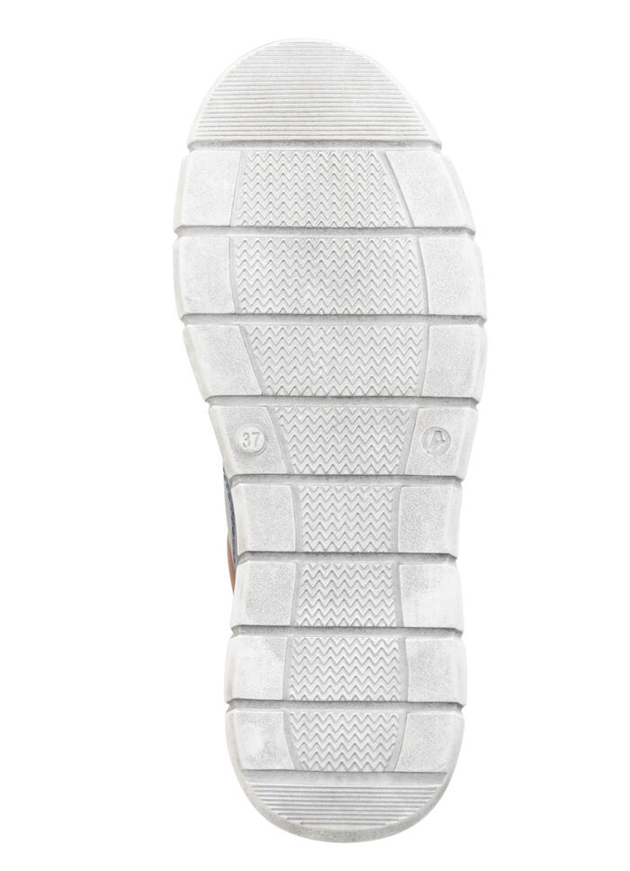 Gemini Schnür-Bootie aus weichem Rind-Nappaleder MARINE-COGNAC