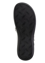 ELENA EDEN Slipper aus teilweise gepr&auml;gtem Nappaleder WEISS-GRAU