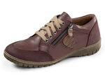 ELENA EDEN, bequeme Damen-Schnürschuhe, Weite G, mit herausnehmbarem Fussbett BURGUND