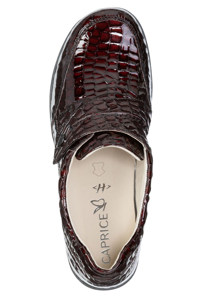 Caprice, elegante Damen-Slipper, Weite H, mit herausnehmbarem Fussbett BURGUND