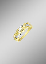 Diamantierter Damenring in Bicolor 