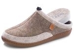 Laurina, klassische Damen-Hausschuhe, Weite H, mit herausnehmbarem Fussbett TAUPE-BEIGE