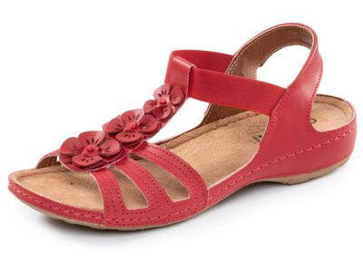 Gemini, modische Damen-Sandalen, Weite G, mit Bl&uuml;ten-Applikationen 