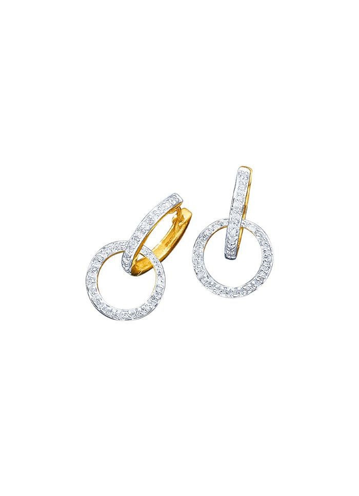 Aussergew&ouml;hnliche Klappcreolen mit Diamanten 