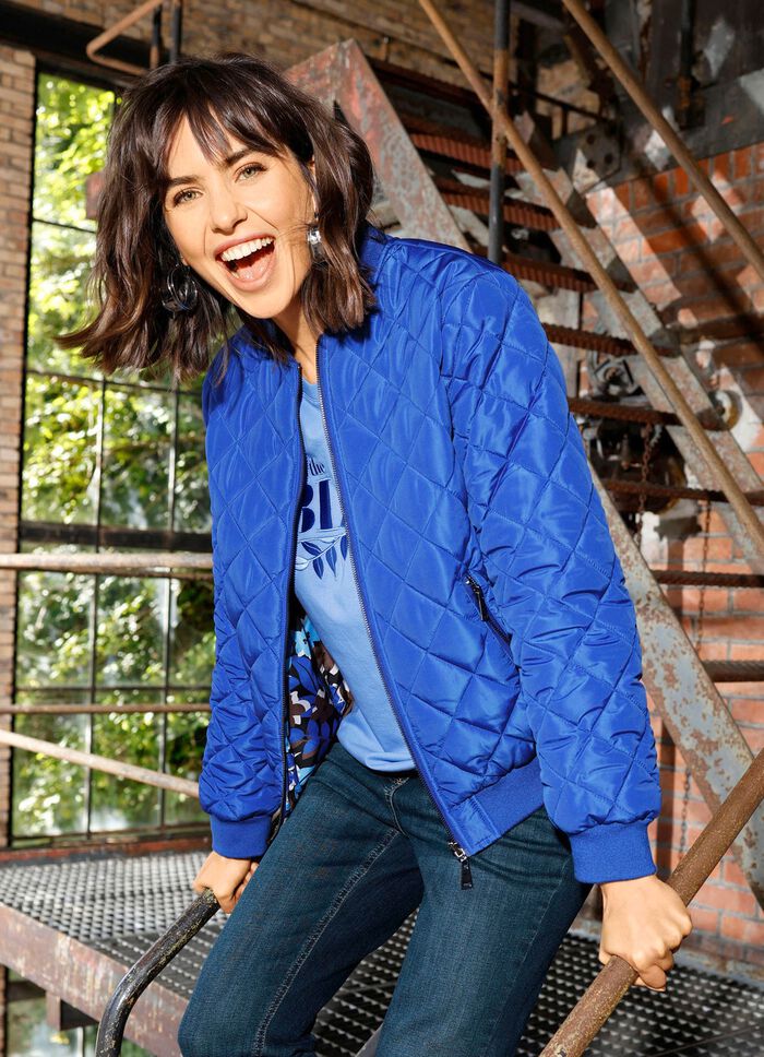 Wendeblouson mit Rippenstrickb&uuml;ndchen 