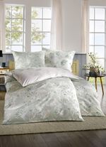 Feinbiber Bettw&auml;schegarnitur aus dem Hause Biberna GR&Uuml;N