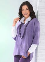 Pulli in sehr kuscheliger Qualität FLIEDER MELIERT