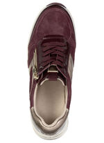 ELENA EDEN, sytlische Damen-Sneaker, Weite H, mit herausnehmbarem Fussbett BORDEAUX-BRONZE