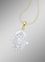 Anhänger mit Brillanten und Baguette-Diamanten 