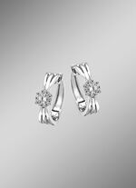 Elegante Creolen mit synth. Zirkonia 