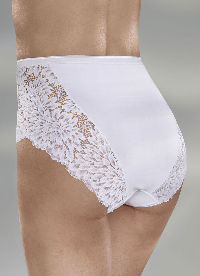 Laurina Dreierpack Slips mit hübscher Elastikspitze