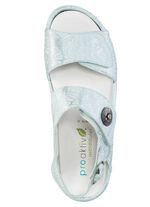 Waldl&auml;ufer Sandale mit Metallschmuck mit Glitzersteinchen MATTSILBER