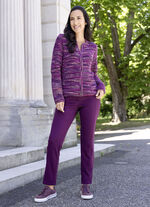 Strickjacke mit Flammen-Melangegarn 