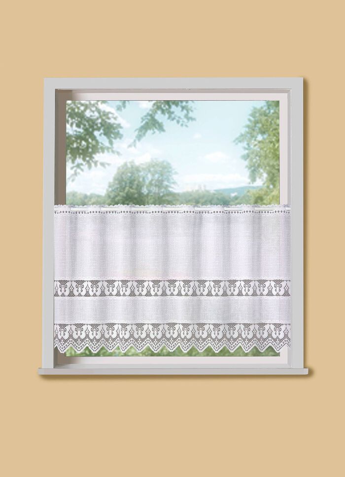 Kurzvorhang Schmetterlings-Spitze mit Stangendurchzug 