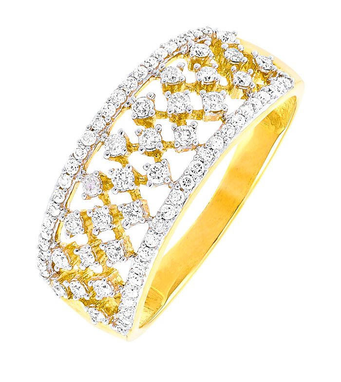 Damenring mit 74 Diamanten 