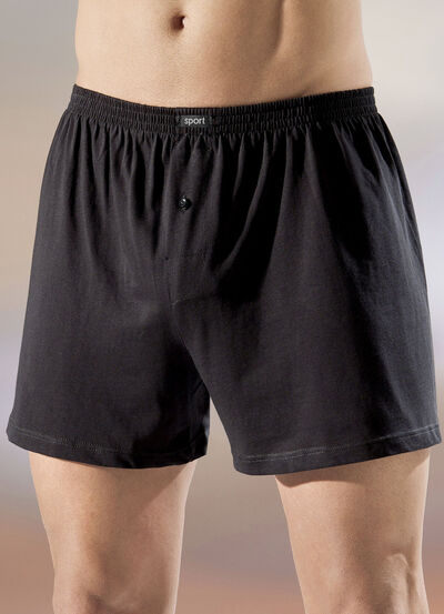F&uuml;nferpack Boxershorts aus BIO-Baumwolle mit Eingriff, uni und meliert 