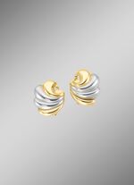 Geschwungene Ohrclips in Bicolor 