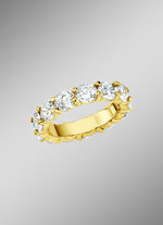 Memoire-Brillantring mit ca. 18 Brillanten 