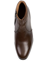 GINO GALANTE, elegante Herren-Stiefeletten, mit Reissverschluss MOKKA