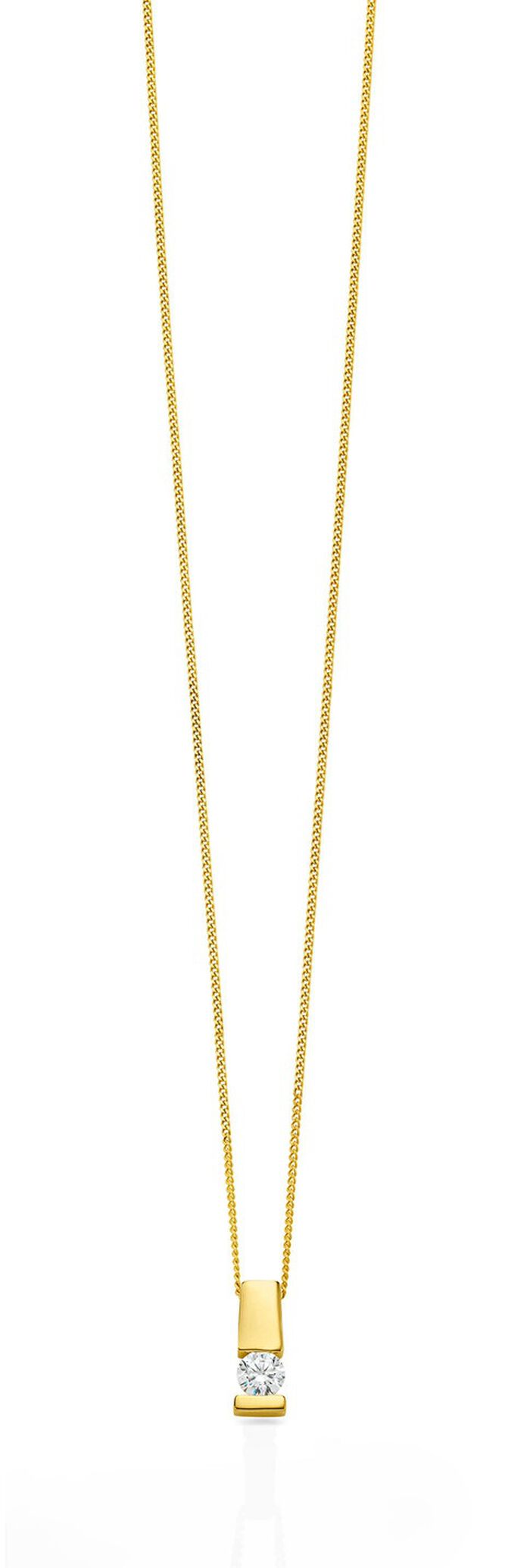 Edler Anh&auml;nger in Gelbgold mit Brillant 