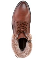 ELENA EDEN, gef&uuml;tterte Damen-Stiefeletten, Winterschuhe, Weite G, mit herausnehmbarem Fu&szlig;bett BRAUN