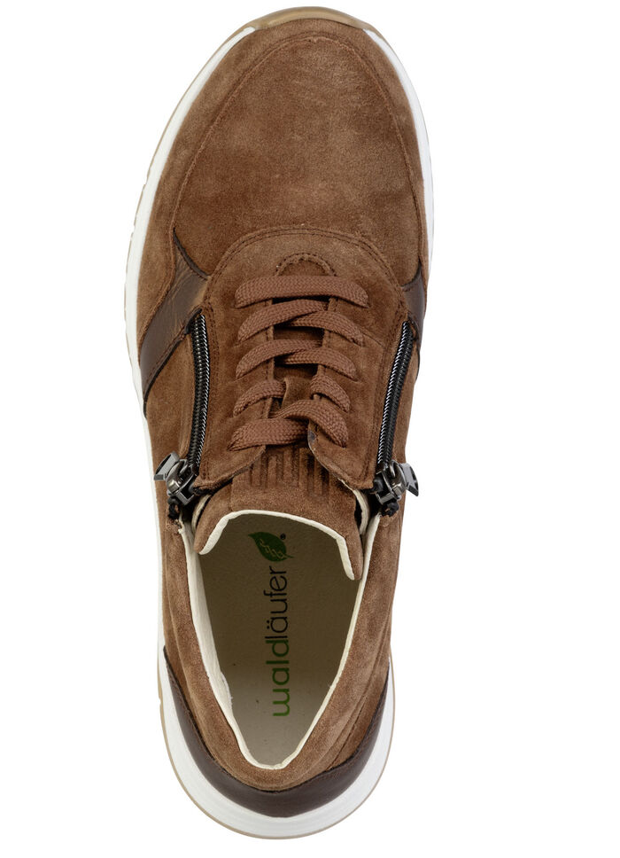 Waldläufer, bequeme Damen-Boots, Weite H, mit herausnehmbarem Fussbett COGNAC