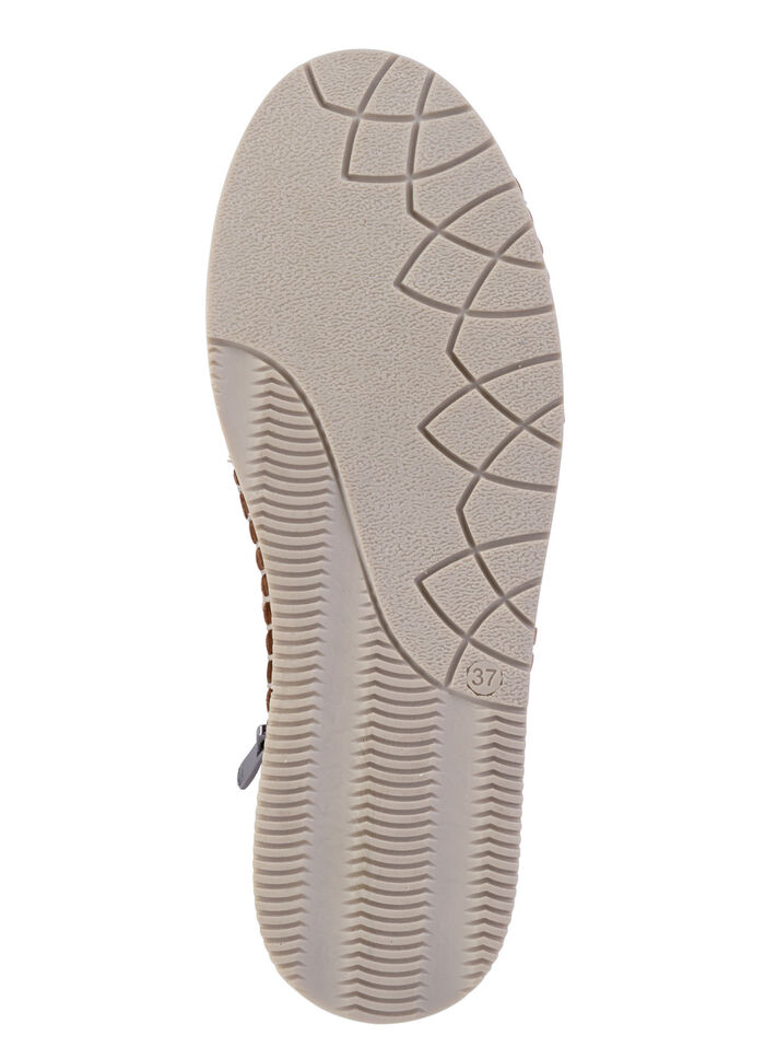 Gemini Sandale aus weichem Nappaleder mit Zierperforation CAMEL