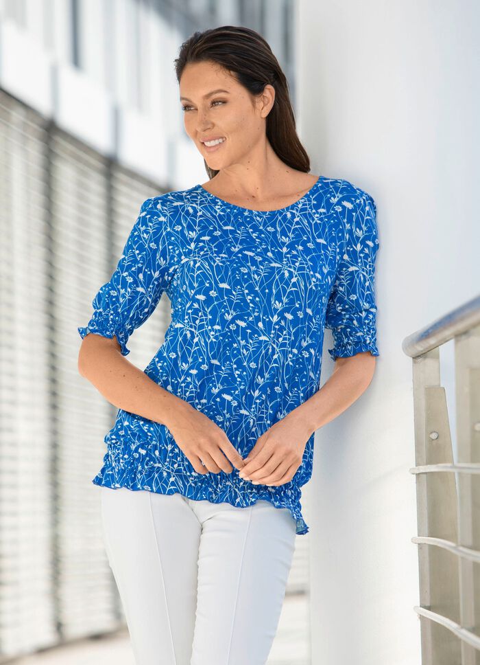 Bezauberndes Shirt mit Smokverarbeitung 