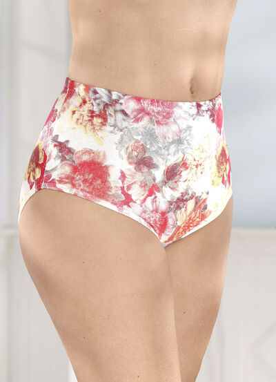Viererpack Slips mit hübschem Floraldessin 