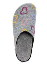 Laurina, klassiche Damen-Hausschuhe, Weite H, mit anatomisch geformtem Fußbett GRAU